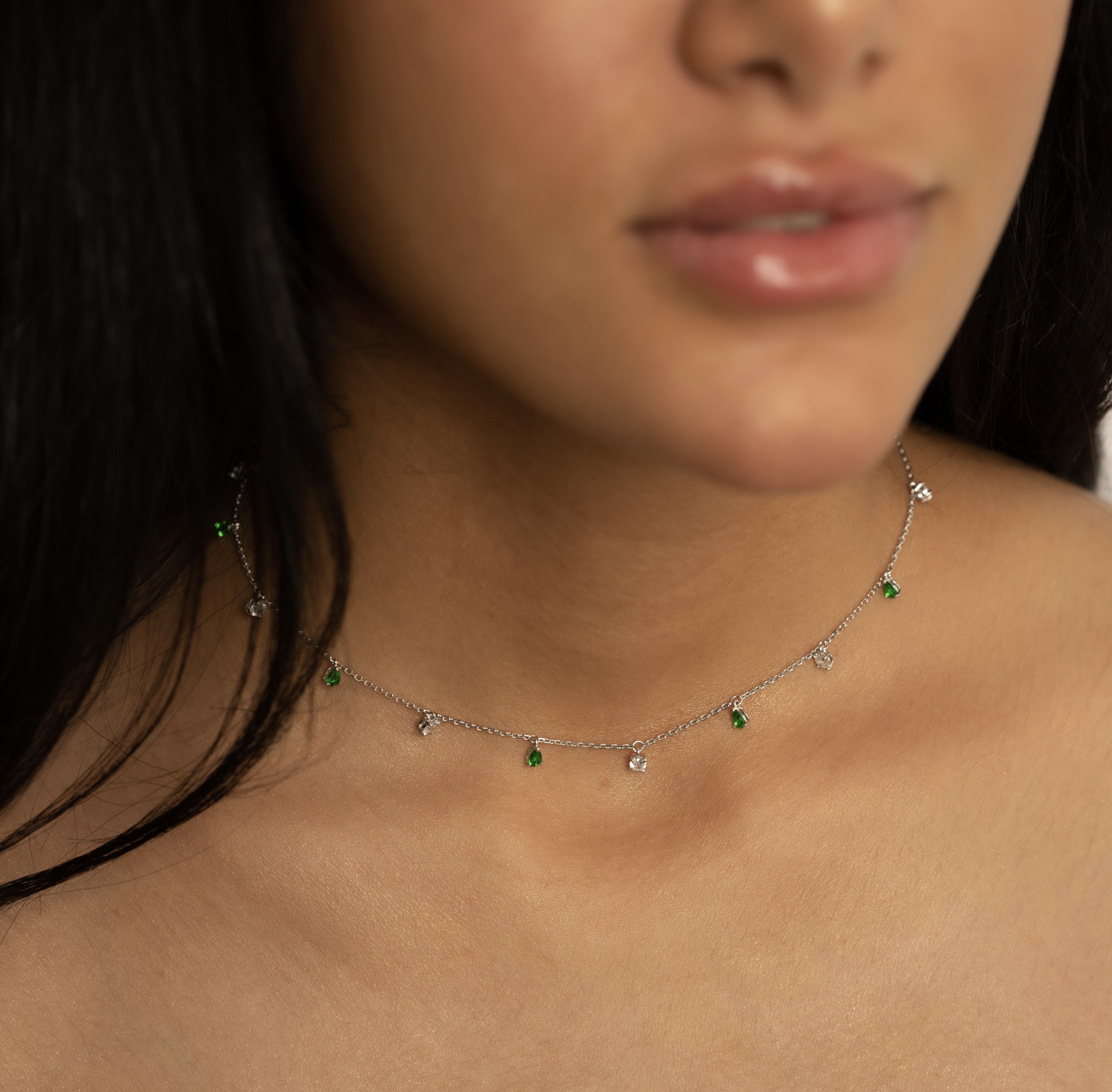 OS - Alt Colored Teardrops & Circles Choker