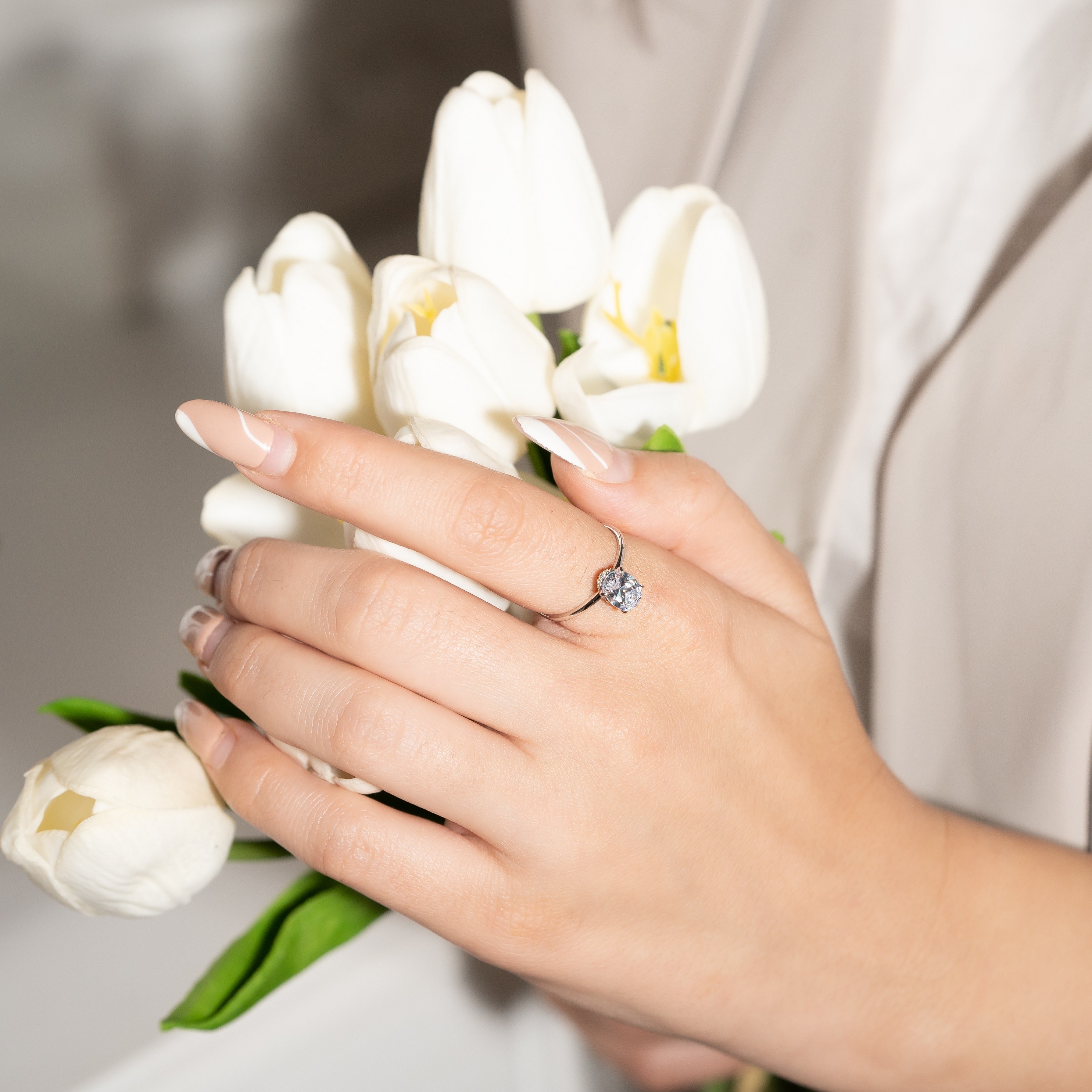 OS - Big Oval Stone plain Ring